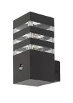Ankara, outdoor wall lamp, E27 1xMAX 12W, W9xH20cm, L13,5cm, bulb excluded, IP44, with motion sensor: 6-8m, 105°
