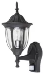 7837 Kinkiet górny Milano E27/60W czarny mat czujnik ruchu 230V, 50Hz