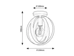 5359 Lampa sufitowa Cortado E27 1xMAX40W black D25