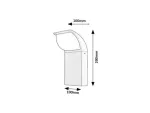 Hongkong, outdoor LED wall lamp, with shade: 660lm, without shade: 1100lm, 9W, 4000K, 10x20cm,L10cm, IP65, Class F
