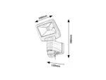 Certovo, outdoor solar wall lamp, LED4W, with shade: 360lm, without shade: 600lm, H10cm, D18,5cm, L22cm, motion sensor, IP66