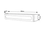 3480 Kinkiet łazienkowy Jakub LED 12W chrome L50cm