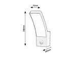 7505 Zewnętrzna Lampa ścienna Palanga LED 12W 230V, 50Hz 3000K 800lm IP44 ciepła biel