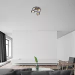 5399 Spot Salazar E14/ 3x max.40W czarny/dąb/szkło dymna 230V, 50Hz
