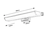 5064 Lampa łazienkowa Evron fürd LED 13 5W chromowy L80cm IP44