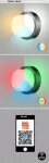 Durbe, outdoor round wall/ceiling lamp, 10W, with shade: 780lm, without shade: 1200lm, 3000-6500K, dimmable by APP, CCT by APP, RGB, WI-FI, Bluetooth, D17cm, L10cm, IP54, Class G