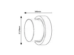 Durbe, outdoor round wall/ceiling lamp, 10W, with shade: 780lm, without shade: 1200lm, 3000-6500K, dimmable by APP, CCT by APP, RGB, WI-FI, Bluetooth, D17cm, L10cm, IP54, Class G