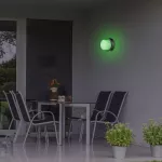 Durbe, outdoor round wall/ceiling lamp, 10W, with shade: 780lm, without shade: 1200lm, 3000-6500K, dimmable by APP, CCT by APP, RGB, WI-FI, Bluetooth, D17cm, L10cm, IP54, Class G