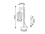 5245 Lampa stołowa Fabian E27 1x MAX 40W, czarna matowa, z włącznikiem/wyłącznikiem kablowym, wysokość 55cm