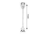 Paravento, outdoor floor lamp, , E27 1xMAX 40W, W16cm, H102cm, without lightsource, IP44