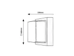 Durbe, outdoor square wall/ceiling lamp, 10W, with shade: 790lm, without shade: 1200lm, 3000-6500K, dimmable by APP, CCT by APP, RGB, WI-FI, Bluetooth, D16cm, L10cm, IP54, Class G