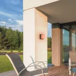 Durbe, outdoor square wall/ceiling lamp, 10W, with shade: 790lm, without shade: 1200lm, 3000-6500K, dimmable by APP, CCT by APP, RGB, WI-FI, Bluetooth, D16cm, L10cm, IP54, Class G