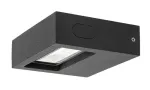 Ganges, outdoor wall lamp, with shade: 575lm, without shade: 720lm, 7W, 4000K, W12xH11cm, L3,5cm, IP65, Class G