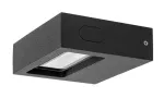 Ganges, outdoor wall lamp, with shade: 575lm, without shade: 720lm, 7W, 4000K, W12xH11cm, L3,5cm, IP65, Class G