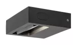 Ganges, outdoor wall lamp, with shade: 575lm, without shade: 720lm, 7W, 4000K, W12xH11cm, L3,5cm, IP65, Class G