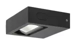 Ganges, outdoor wall lamp, with shade: 575lm, without shade: 720lm, 7W, 4000K, W12xH11cm, L3,5cm, IP65, Class G