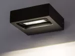 Ganges, outdoor wall lamp, with shade: 575lm, without shade: 720lm, 7W, 4000K, W12xH11cm, L3,5cm, IP65, Class G