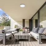 7894 Lampa zewnętrzna sufitowe Tartu 24W LED biały matowy
