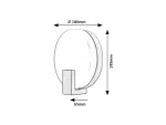 Cyprus, outdoor wall lamp, 10W, with shade: 790lm, without shade: 1000lm, 3000K, 18xH19,5cm, D18cm, L6,5cm, IP44, Class G