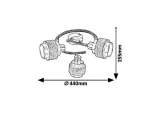 5381 Spot Basil E14/ 3x max.10W chrom satyna / srebrny dąb 230V, 50Hz