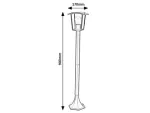 7129 Lampa ogrodowa stojąca Taverna E27 1x MAX 15W 230V, 50Hz IP44
