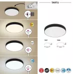 7898 Lampa zewnętrzna sufitowe Tartu 24W LED czarny matowy