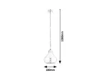 7976 Lampa wisząca Jezabel LED/ e-27 1x max.60W, IP20 19659, chrom/ kolor dymny 230V, 50Hz