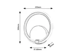 6969 Lampa ścienna Willow LED 12W 750lm D24 m czarna