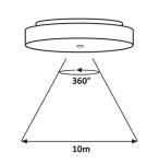 2700 Lampa sufitowa zewnętrzna Zenon LED 24W biały