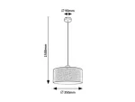 3247 Lampa wisząca Miguel E27 1xMAX40W D35 black
