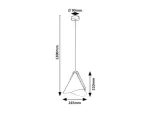 6650 Lampa wisząca Neva E27 1xMAX60W metal black