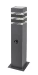 Ankara, outdoor floor lamp, E27 1xMAX 12W, H44cm, installation depth: 13cm, bulb excluded, IP44, with motion sensor: 6-8m, 105°