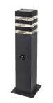 Ankara, outdoor floor lamp, E27 1xMAX 12W, H44cm, installation depth: 13cm, bulb excluded, IP44, with motion sensor: 6-8m, 105°