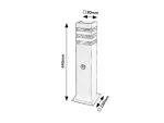 Ankara, outdoor floor lamp, E27 1xMAX 12W, H44cm, installation depth: 13cm, bulb excluded, IP44, with motion sensor: 6-8m, 105°