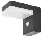 Certovo, outdoor solar wall lamp, LED4W, with shade: 360lm, without shade: 600lm, H10cm, D18,5cm, L22cm, motion sensor, IP54