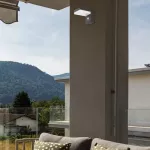 Certovo, outdoor solar wall lamp, LED4W, with shade: 360lm, without shade: 600lm, H10cm, D18,5cm, L22cm, motion sensor, IP54
