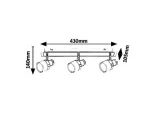 5023 Lampa łazienkowa Harold LED/15W IP44 (1200lm,4000K) chrom/czarny/opal 230V, 50Hz