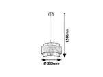 5383 Lampa wisząca Basil E14/ 1x max.10W chrom satyna / srebrny dąb 230V, 50Hz