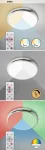 3464 Plafon łazienkowy Balthasar LED 18W chrome D30cm