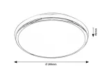 3464 Plafon łazienkowy Balthasar LED 18W chrome D30cm