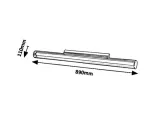 6750 Kinkiet Paula, LED/18W IP20 (1400lM, 4000K) chrom 890mm 230V, 50Hz
