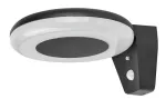 Certovo, outdoor solar wall lamp, LED4W, with shade: 360lm, without shade: 600lm, H10cm, D18,5cm, L22cm, motion sensor, IP44
