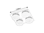 5664 Spot Hilary LED/ 20W, IP20 (1600lm, 4000K), chrom/szkło oplalizowane 230V, 50Hz