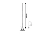 Luigi,ind.floor, LED18W, H146,5cm, black