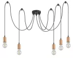 Dollien,ind.pend. E27 5xMAX60W, H210cm
