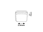 8850 Plafon Hamburg LED 12W kwadrat 4000K antracyt/biały 230V, 50Hz