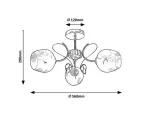 5098 Lampa sufitowa Fauna E27 3x MAX 40W złoty