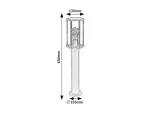 Dubrovnik, outdoor floor lamp, E27 1xMAX 40W, W13xH65cm, installation depth: 10,5cm, without lightsource, IP44
