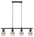 5284 Lampa wisząca Indiana E14 4x MAX25W matt black shade diameter 95cm