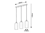 4480 Lampa wisząca Panthea E27 3x MAX 40W złoty